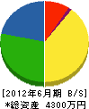前田鐵鋼建設 貸借対照表 2012年6月期