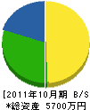 飯田庭園 貸借対照表 2011年10月期