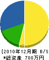 岡田塗装 貸借対照表 2010年12月期