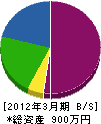 松井鉄工 貸借対照表 2012年3月期
