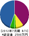 染谷ガーデン 貸借対照表 2012年7月期