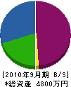 丸二商会 貸借対照表 2010年9月期