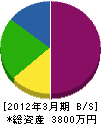 村田設備工業所 貸借対照表 2012年3月期