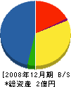 田尻機械工業 貸借対照表 2008年12月期