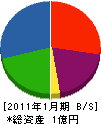 佐々木鉄工所 貸借対照表 2011年1月期