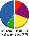 永葵空研サービス 貸借対照表 2012年10月期