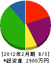 斎藤塗装 貸借対照表 2012年2月期