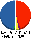 スギシマ技建 貸借対照表 2011年3月期