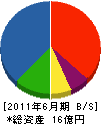 渡邊工業 貸借対照表 2011年6月期