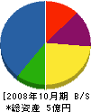 生田建設 貸借対照表 2008年10月期