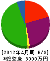三富士電設工業 貸借対照表 2012年4月期