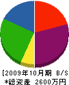 大木本建設 貸借対照表 2009年10月期