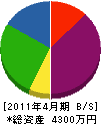 倉俣住宅設備 貸借対照表 2011年4月期