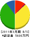三嶋建設 貸借対照表 2011年3月期