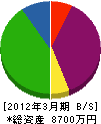 藤井産業 貸借対照表 2012年3月期