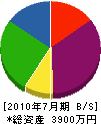 矢野建設土木 貸借対照表 2010年7月期