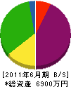 豊城建設 貸借対照表 2011年6月期
