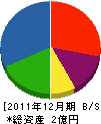 井尾建設 貸借対照表 2011年12月期