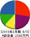 後藤電気商会 貸借対照表 2013年2月期