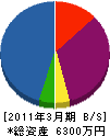津久井土建 貸借対照表 2011年3月期
