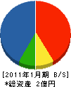長野建設 貸借対照表 2011年1月期