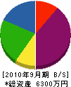 稲田設備 貸借対照表 2010年9月期