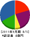 岡崎グリーン 貸借対照表 2011年9月期