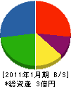 香川アロー 貸借対照表 2011年1月期