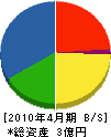 三田工務店 貸借対照表 2010年4月期