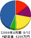 飯塚設備 貸借対照表 2009年4月期