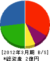 日本防災工業 貸借対照表 2012年3月期