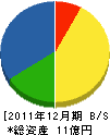 新潟環境サービス 貸借対照表 2011年12月期