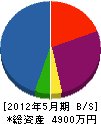 宗田材木店 貸借対照表 2012年5月期