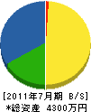京都土木（同） 貸借対照表 2011年7月期