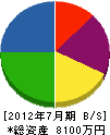 松草 貸借対照表 2012年7月期