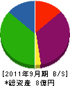 栄商事 貸借対照表 2011年9月期