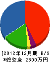 東藤電機 貸借対照表 2012年12月期