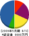 沖田塗装 貸借対照表 2009年5月期