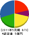川邊組 貸借対照表 2011年5月期