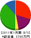 木南電業社 貸借対照表 2011年1月期
