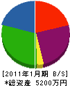 髙橋塗装 貸借対照表 2011年1月期