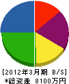西日本エイヴィシステム 貸借対照表 2012年3月期