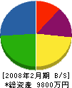 コヌマガラス 貸借対照表 2008年2月期