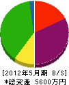 飯田工務店 貸借対照表 2012年5月期