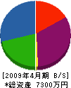 奥田工務所 貸借対照表 2009年4月期