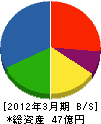 日本ビルコン 貸借対照表 2012年3月期