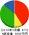 成田建設 貸借対照表 2010年3月期