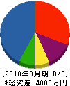 丸勇建設 貸借対照表 2010年3月期
