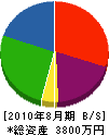 蛯原木材工業 貸借対照表 2010年8月期