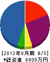 坂田墨珠堂 貸借対照表 2012年8月期